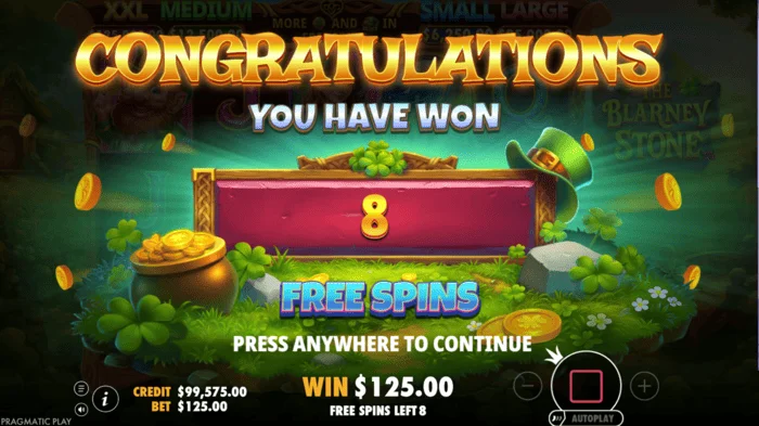 The Blarney Stone - ræsandi Free Spins umferðina
